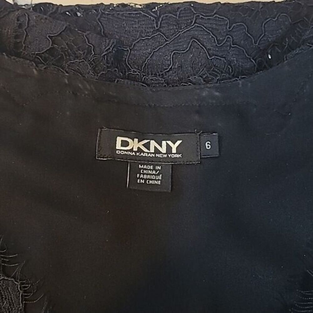 DKNY Black Lace Dress Womens Size 6 - Picture 12 of 14